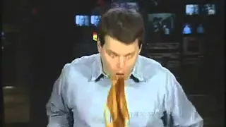 Vomit on live tv!  Throw-up on the news!  Guy pukes!