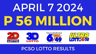 Lotto Result April 7 2024 9pm PCSO