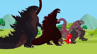 TEAM GODZILLA   KONG vs TEAM VENOM GODZILLA Positional Warfare  Godzilla Cartoon Compilation 04