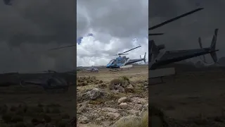 Airbus H125 Helicopter slopes of Mt Kenya takeoff