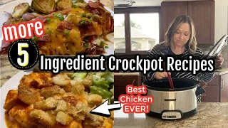 EASY AND HEALTHY CROCKPOT RECIPES WITH ONLY 5 INGREDIENTS | What's for Dinner | Slow Cooker Recipes