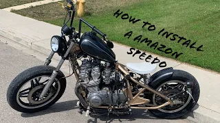 How to install an Amazon speedometer on cb750 bobber