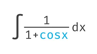 Integral of 1/(1 + cos x) dx