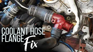 B7 Audi A4 How to Replace The Coolant Hose Flange 2.0T Engine 2005-2008