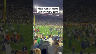 Field rush at Notre Dame #collegefootball