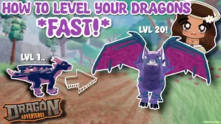 HOW TO LEVEL YOUR DRAGONS *FAST!* (Dragon Adventures,Roblox!)