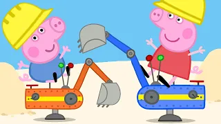 George and Peppa go to Digger World | Peppa Pig Official Family Kids Cartoon