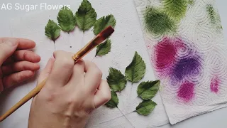 sugar paste Rose leaves tutorial