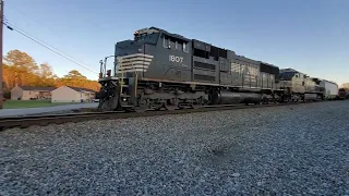 NS 1807 leads the short northbound manifest thru Apison