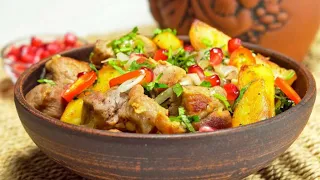 ЖАРЕНАЯ КАРТОШКА С МЯСОМ👍Очень вкусный рецепт