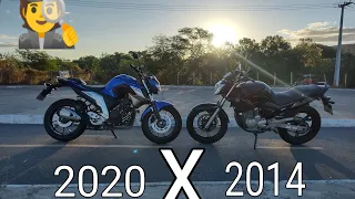 comparativo fazer 250 2020 x fazer 250 2014