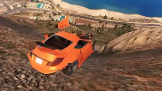 GTA 5 Driving off Mt Chiliad Crashes Compilation #51 (With Roof And Door Deformation)