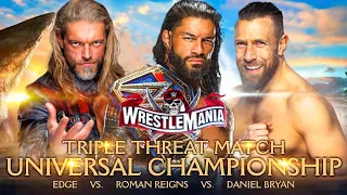 Edge vs Daniel Bryan vs Roman Reigns WWE Universal Title Match Wrestlemania 37 WWE2K20 Simulation