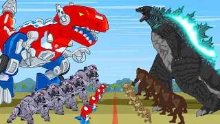 NEW GODZILLA, KONG, DINOSAURS VS TEAM TRANSFORMERS: RISE OF THE BEASTS : Who Is The King Of Monster?