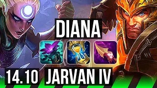 DIANA vs JARVAN IV (JGL) | Rank 3 Diana, 6k comeback, 47k DMG | NA Master | 14.10