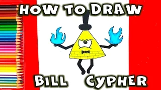How to Draw Bill Cipher from Gravity Falls - Easy Things to draw