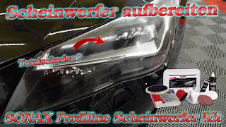 Scheinwerfer aufbereiten mit dem SONAX Profiline Scheinwerfer Aufbereitungs-Paket Anleitung