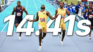 Noah Lyles TIES the 150m American Record in 14.41s