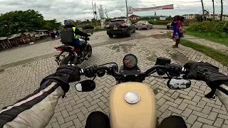 Harley davidson cruising on the mombasa  highway