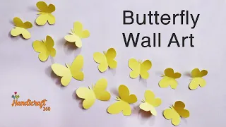 How To Make Paper Butterfly || Paper Butterfly Wall Art || Butterfly Wall Decoration Ideas