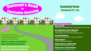 Belmont's Road to Equitable Housing