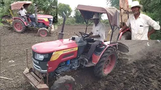 મહેન્દ્રા જીવો 245 થી પ્લાઉ (ચવડા) થી ખેડ||Mahindra jivo 245 plough thi khed @Kishan-knowledge