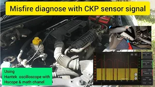 Misfire diagnose using CKP sensor signal | frequency Math function on Hscope | intermittent misfire