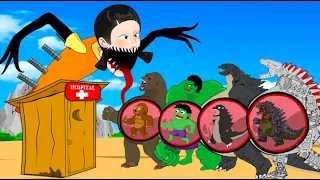 Evolution Of Godzilla, Kong, Hulk, Mechagodzilla, Shin PREGNANT Vs Squid Game Doll | Animation Skill