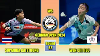 Supanida Katethong (THA) vs Wen Chi Hsu (TPE) | German Open 2024 Badminton