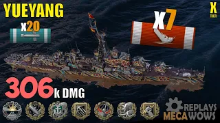 Yueyang 7 Kills & 306k Damage | World of Warships Gameplay