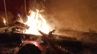 40 minutes 1080P video -  Burning firewood in rural homes | White noise Relaxed Video