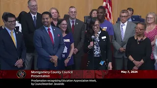 Proclamation recognizing Education Appreciation Week, by Councilmember Jawando