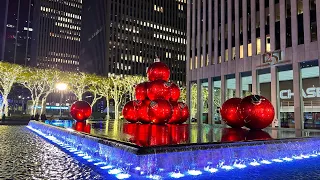 NYC LIVE Holiday Walk ✨Grand Central Terminal to Saks Fifth Avenue Holiday Light Show via 6th Avenue