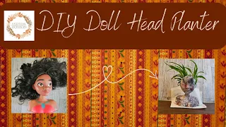 DIY Mini Doll Head Planter #houseplantslover #thriftflip