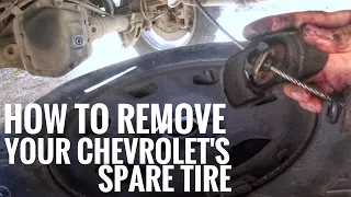 How to remove the spare tire on your Chevy Truck - How to maintain your Spare Tire on your Chevrolet
