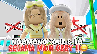 NGOMONG "GUE & LO" SELAMA MAIN OBBY ?!!😬🤨 Ga Boleh Ngomong Aku🤐 | ROBLOX INDONESIA 🇮🇩 |