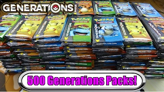 $3,000+ Pokemon Generations Opening! 500 Generation Booster Packs Unboxing! -  pokemon tcg