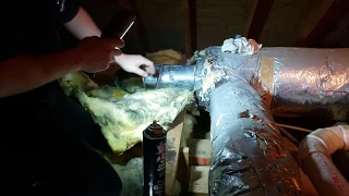 Rewrapping Duct Work