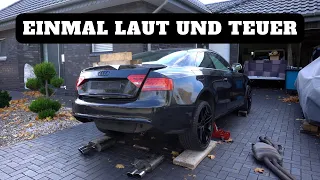 V8 ohne AUSPUFF starten + UNERWARTETE kosten .. (AUDI S5 V8 REBUILD PART 4)