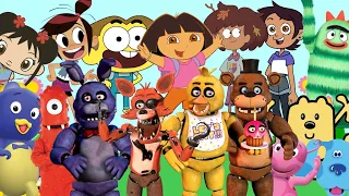 WW vs Tbs vs Fnaf cover with Fnaf vs Nick Jr Preschool Land vs Disney Channel