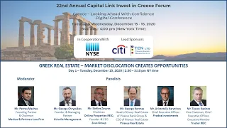 2020 - Capital Link 22nd Annual Invest in Greece Forum - Greek Real Estate - Market Dislocation