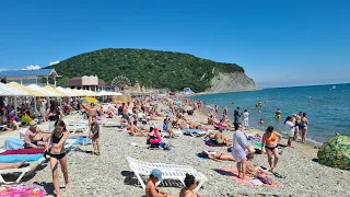 Архипо-Осиповка июнь сезон 2021 Пляжи переполнены