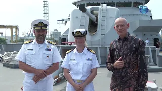 Netherlands Navy's HNMLS Tromp Vessel Arrives in Jakarta