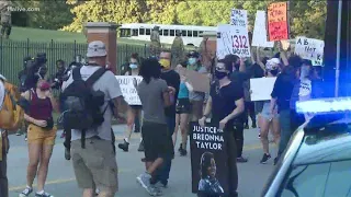 Peaceful protests at Georgia Governor's Mansion