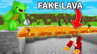 JJ Use FAKE LAVA To Prank Mikey in Minecraft (Maizen)