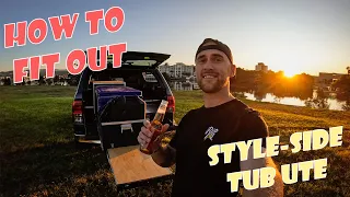 HOW TO FIT OUT ANY STYLE-SIDE UTE TUB WITH A CAMPING SETUP STEP BY STEP DIY