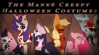 The Mane6 CreepyHalloweenCostumes [GORECONTENT] - MLP Speedpaint