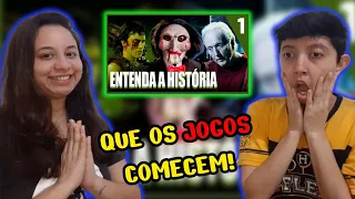 REACT Saga Jogos Mortais | História dos filmes, cronologia e mais PT. 1 | PEEWEE