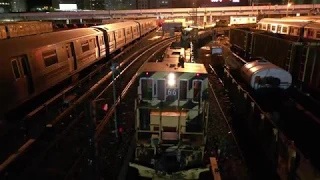 the Coney Island train yard