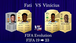 Ansu Fati VS Vinícius Júnior FIFA Evolution| FIFA 19 ➡️ 23